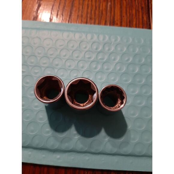 Vintage Craftsman Lot 3 1/2" 6, 8, 12 Point 3/8" Drive Sockets Tools - Picture 3 of 4